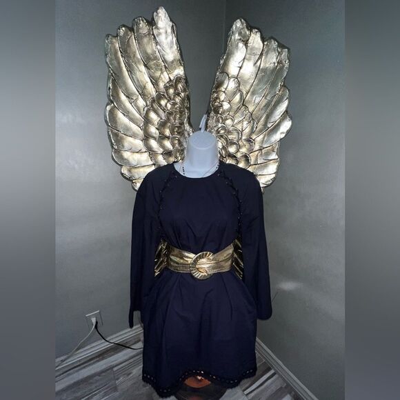 Derek Lam 10 Crosby-100% cotton Bell-Sleeve A-Line Dress w/ Lacing , size 8 - Picture 5 of 16